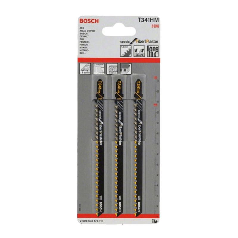 Пилки для лобзика Bosch T 341 HM 2.608.633.176 (3 шт.) в Иваново