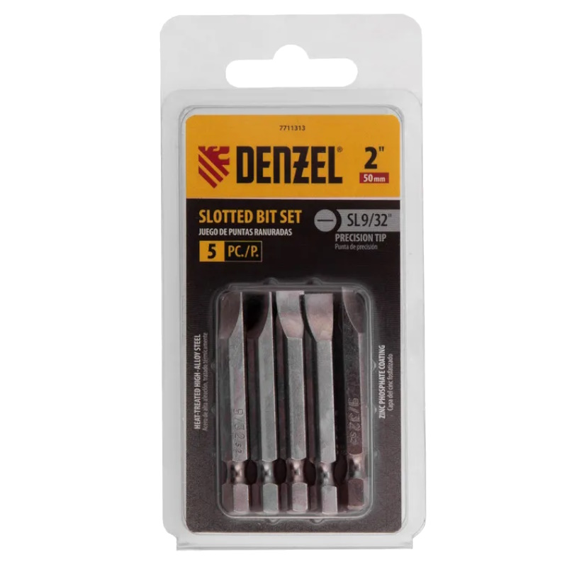 Набор бит Denzel 7711313, SL9/32"x2", 5 шт. в Кинешме