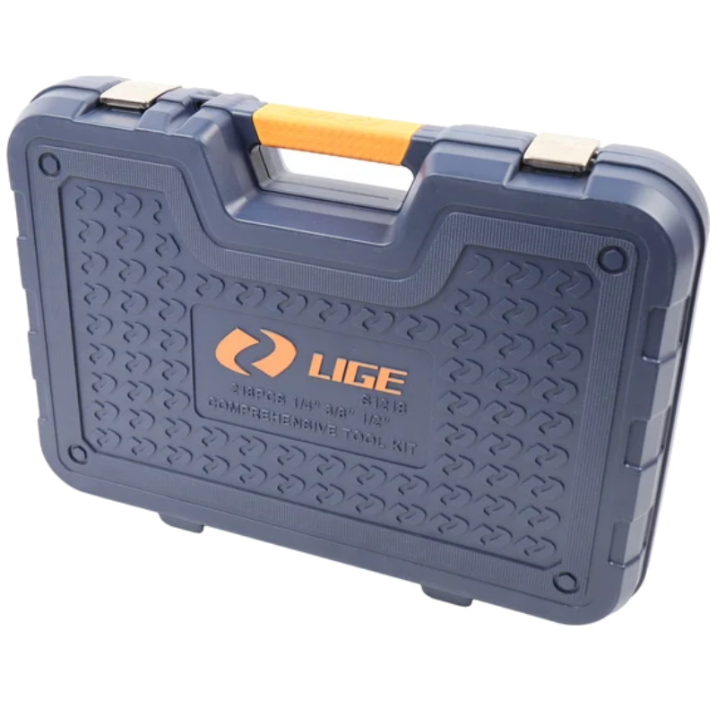 Набор инструмента Lige LG-S1218, 1/2", 1/4", 3/8", 6-гранный, 218 предметов, в кейсе в Кинешме