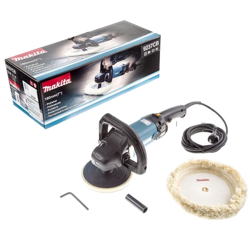 Полировальная шлифмашина Makita 9237CB (электрическая, резьба шпинделя м14, с аксессуарами, коробка)