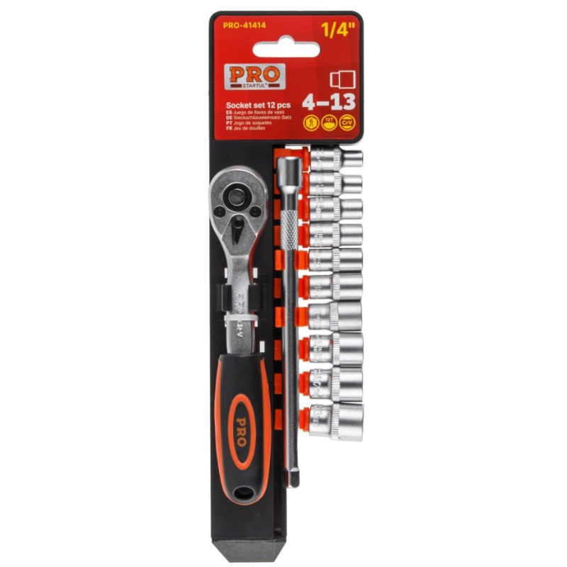Набор головок Pro Startul PRO-41414, 1/4", 4-13мм, 12 предметов в Ярославле