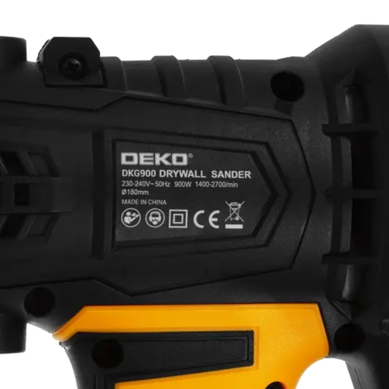 Шлифмашина эксцентриковая Deko DKG900 063-2207 (180 мм, 900 Вт, для стен и потолков, с LED подсветкой) в Муроме