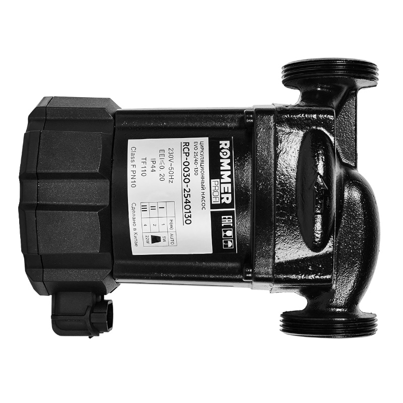 Частотный циркуляционный насос Rommer RCP-0030-2540130 PROFI, EVO 25/40-130, с гайками и теплоизоляцией во Владимире