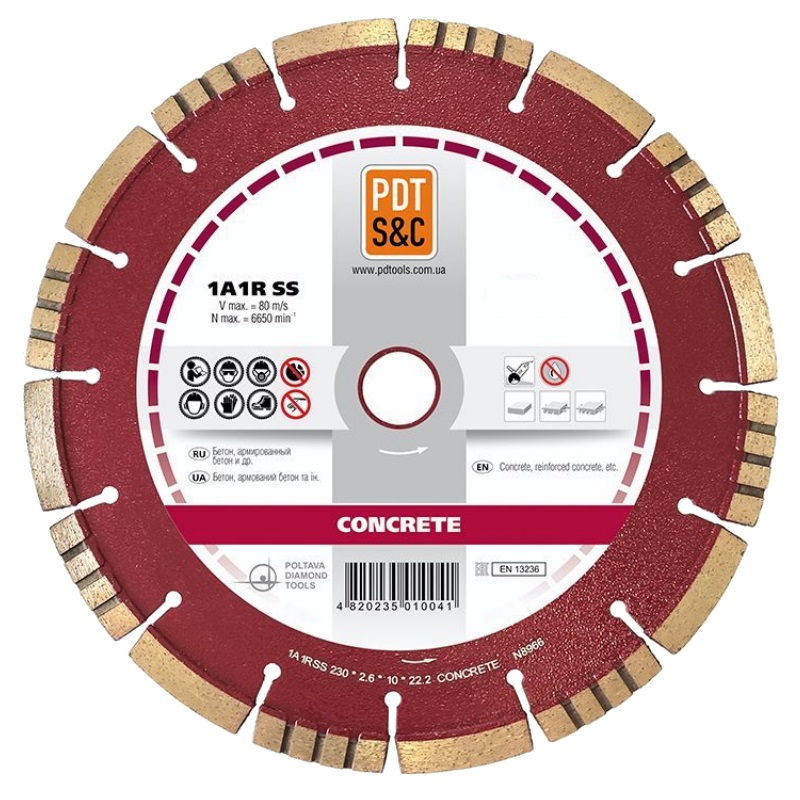 Круг отрезной алмазный PDT Concrete 1A1RSS/C3 (125х2.2х10х22.2 мм) 830200CRTu в Переславле