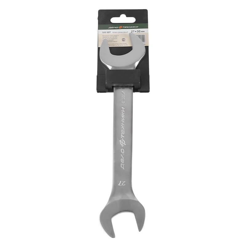 Ключ рожковый Дело Техники 510307 размер 27х30 мм материал cr-v 494₽