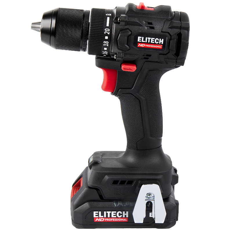 Дрель аккумуляторная Elitech HD CD 20SL2 (E2201.040.01) 205717, бесщеточный, 20В, 2х2.0Ач, ELP, БЗП-13 мм в Коврове