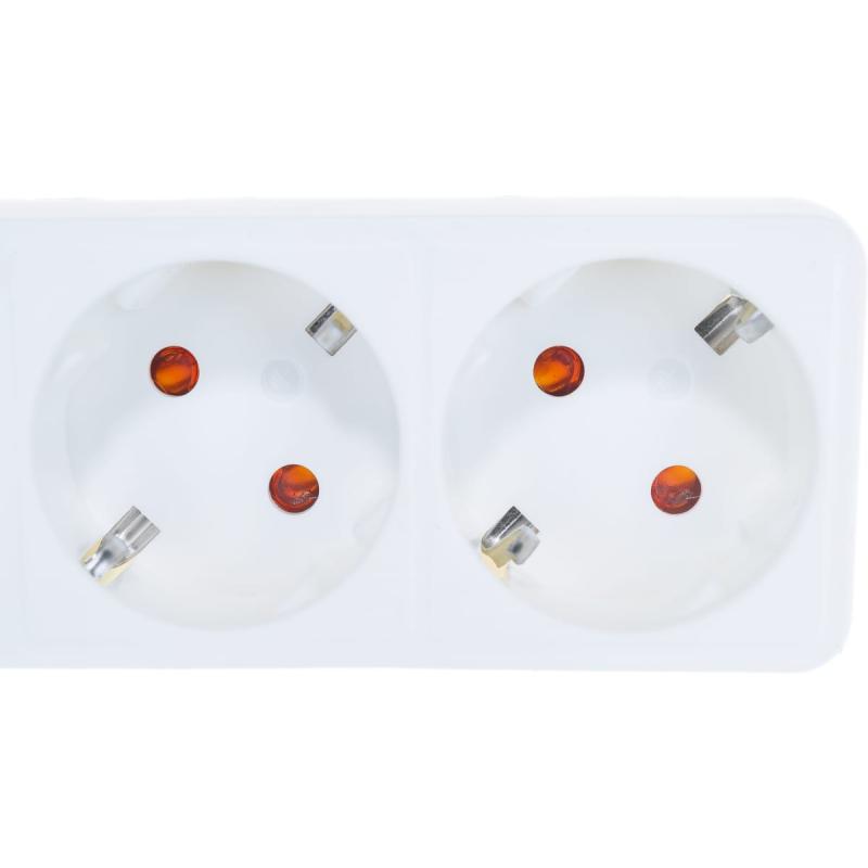 Сетевой фильтр UNIVersal 967U-3001 (6х1.8м с заземл. 10А IP20 ПВС 3х0.75 защ. шторки бел.) в Муроме