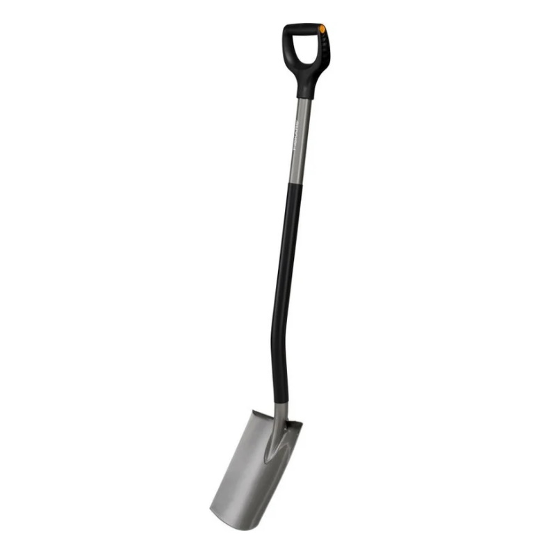 Лопата штыковая с закругленным лезвием Fiskars Ergonomic 1066710 в Коврове