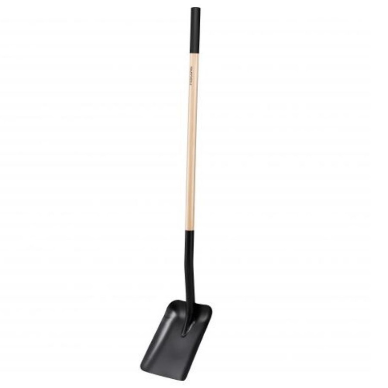 Лопата совковая с деревянным черенком Fiskars 1066724
