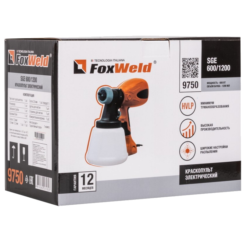 Краскопульт электрический FoxWeld SGE 600/1200 9750 в Туле
