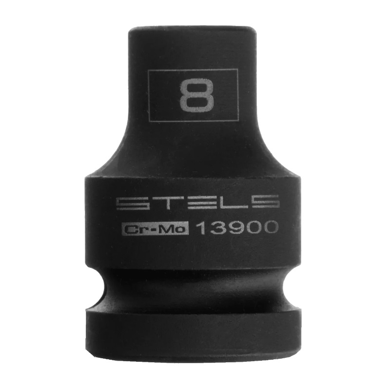Головка ударная шестигранная Stels 13900, 8 мм, 1/2", CrMo в Иваново