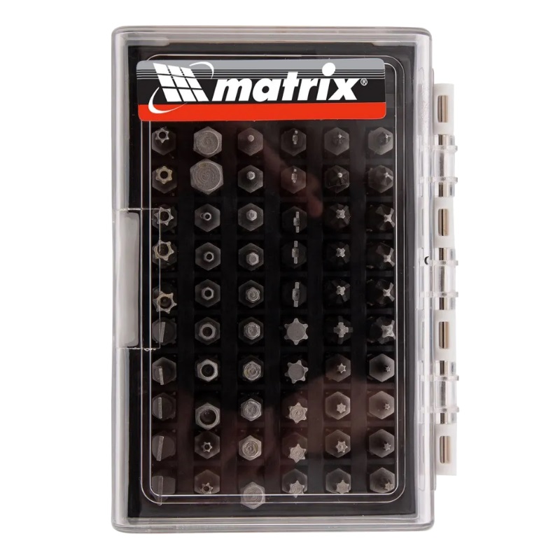 Набор бит Matrix 11387, с магнитным держателем, CrV, 61 шт.