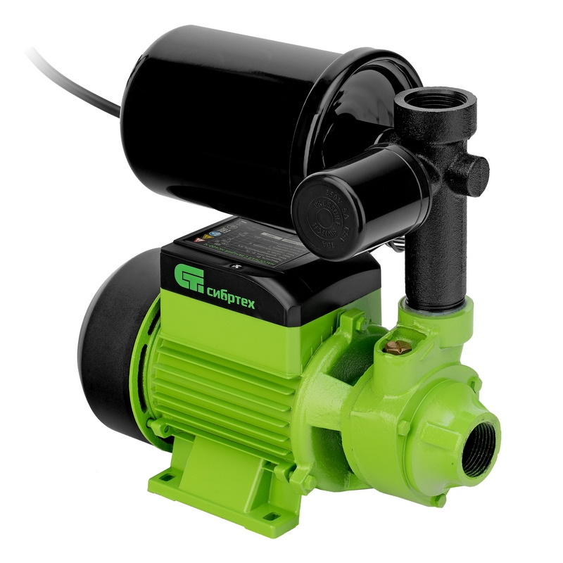 Насосная станция Сибртех НС400-Ч 97246, 400 Вт, напор 32 м, 2100 л/ч, ресивер 2 л