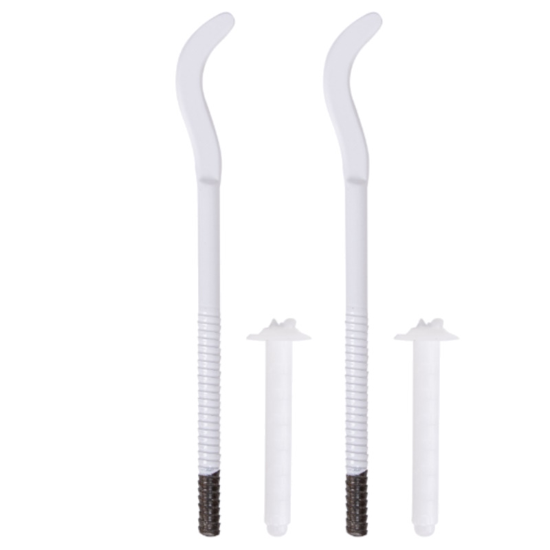 Комплект плоских кронштейнов с дюбелями Royal Thermo НС-1052699 RT06, 7,2х170мм, белые