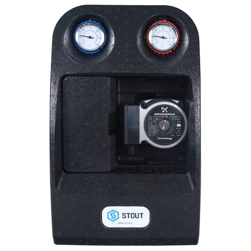 Насосная группа с теплообменником Stout SDG-0038-182502, 18 пластин, с насосом Grundfos UPSO 25-65/180, в теплоизоляции в Иваново