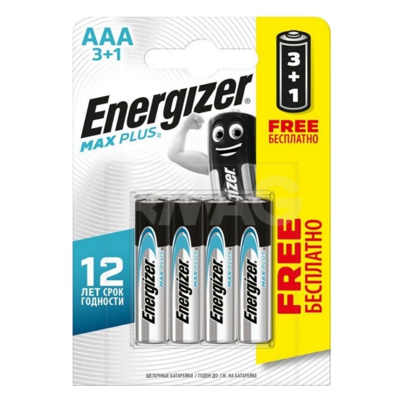 Батарейки Energizer Max Plus E301321801 (E92/AAA, 4 шт.)