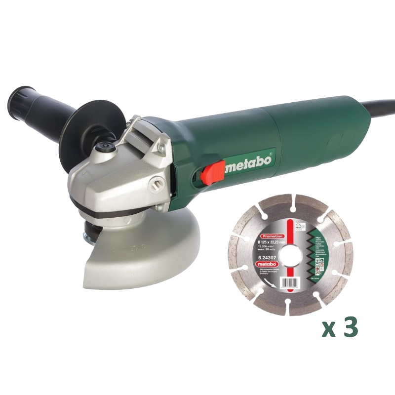 Угловая шлифмашина (болгарка) Metabo W 750-125 6012310101, 125 мм, 750 Вт в Твери