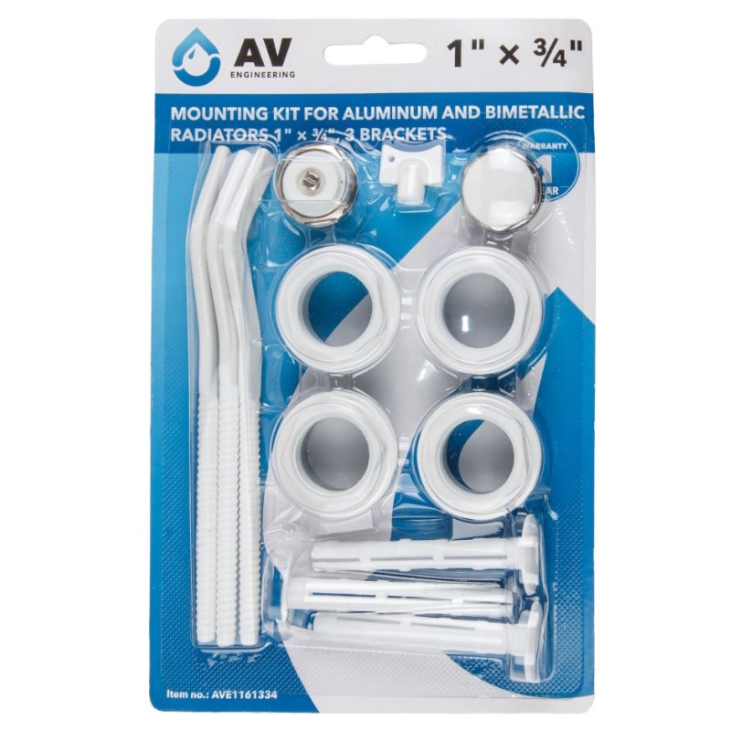 Комплект для монтажа алюминиевых и биметаллических радиаторов AV Engineering AVE1161334 1 х34 3-кронштейна 281₽