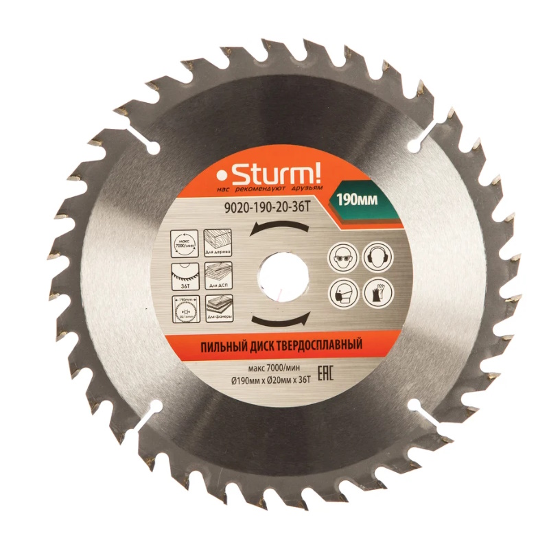 Диск пильный Sturm 9020-190-20-36T в Костроме