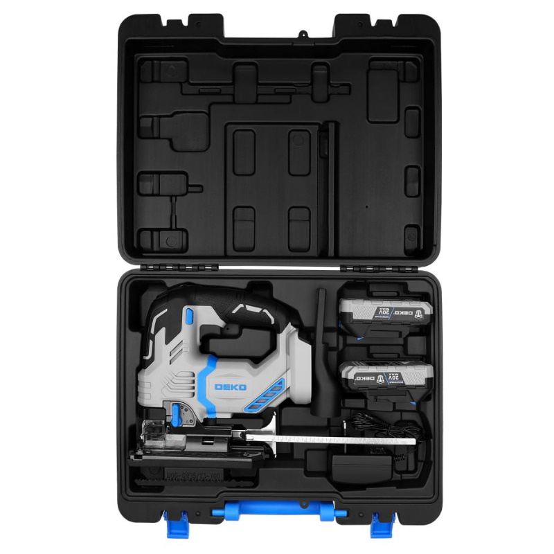 Лобзик аккумуляторный Deko DKJS20 PRO 083-1125, в кейсе, 20 В, 2x2.5 Ач в Ярославле