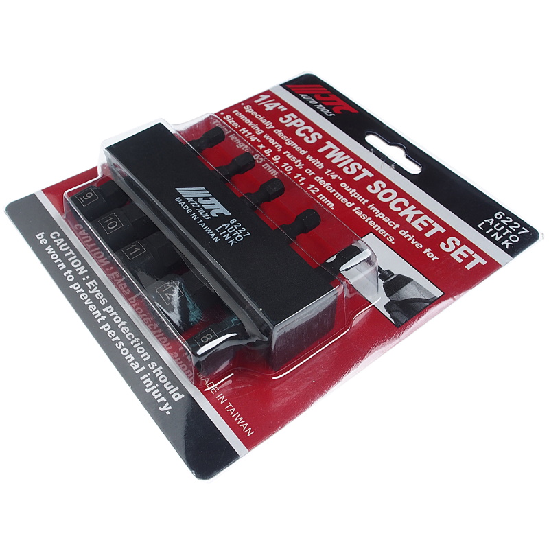 Набор бит-головок JTC JTC-6227, для изношенных болтов и гаек под шуруповерт