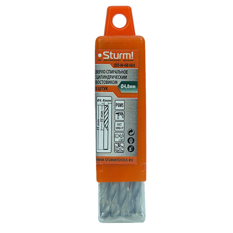 Сверло по металлу Sturm 1055-04-4S8-SS10 в Твери