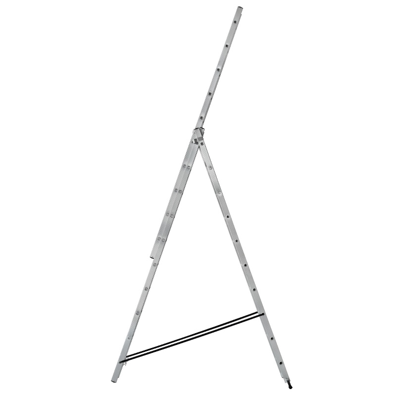 Лестница трехсекционная алюминиевая Fit 65435, 3 х 10 ступеней, H=285/481/674 см, вес 12,19 кг в Череповце