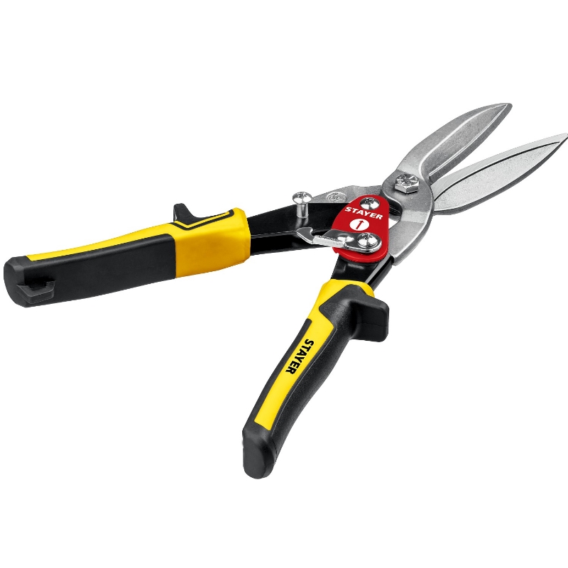 Ножницы по металлу Stayer 23055-S (прямой тип, длина 250 мм, двухкомпонентный материал рукояток) во Владимире