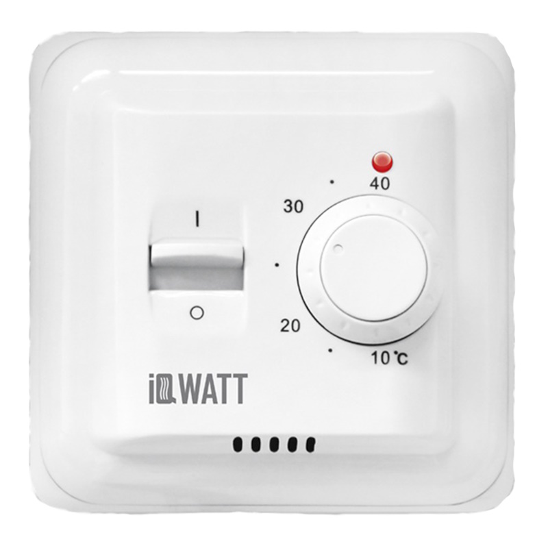 Терморегулятор с ручным управлением Iqwatt IQ THERMOSTAT M 00401 белые 2260₽