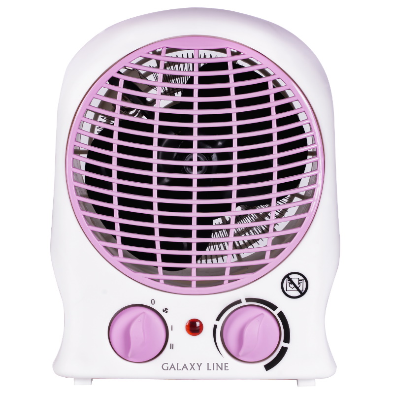 Тепловентилятор Galaxy Line GL 8176 4650067303253, белый с фиолетовым, 2000 Вт