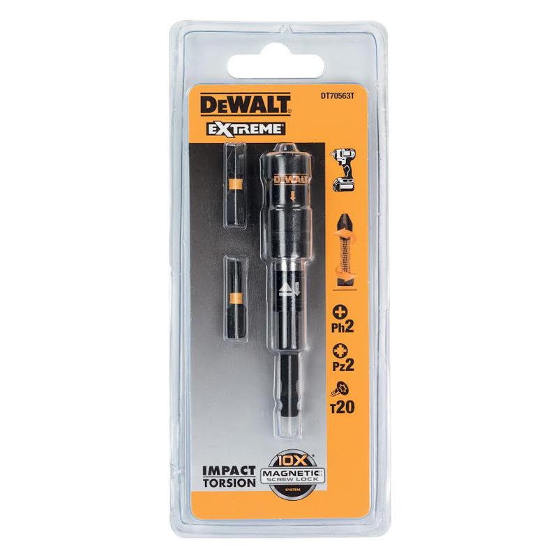 Магнитный держатель бит DeWalt Impact Totsion DT70563T-QZ + 3 биты во Владимире
