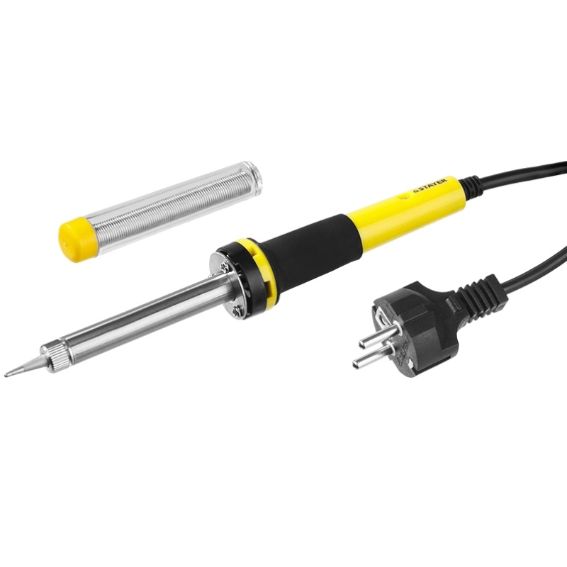Паяльник Stayer Professional 55300-40, PROTerm с двухкомпонентной рукояткой, в комплекте с припоем и подставкой, жало - конус, 40 Вт   в Угличе