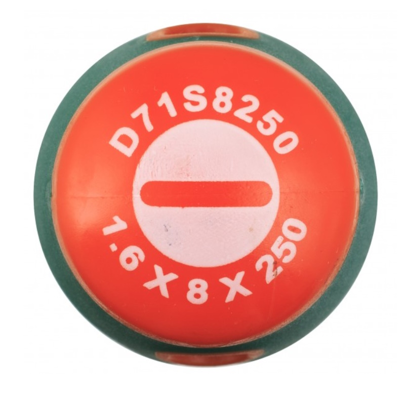 Отвертка стержневая шлицевая ANTI-SLIP GRIP Jonnesway D71S8250 046136, SL8.0х250 мм