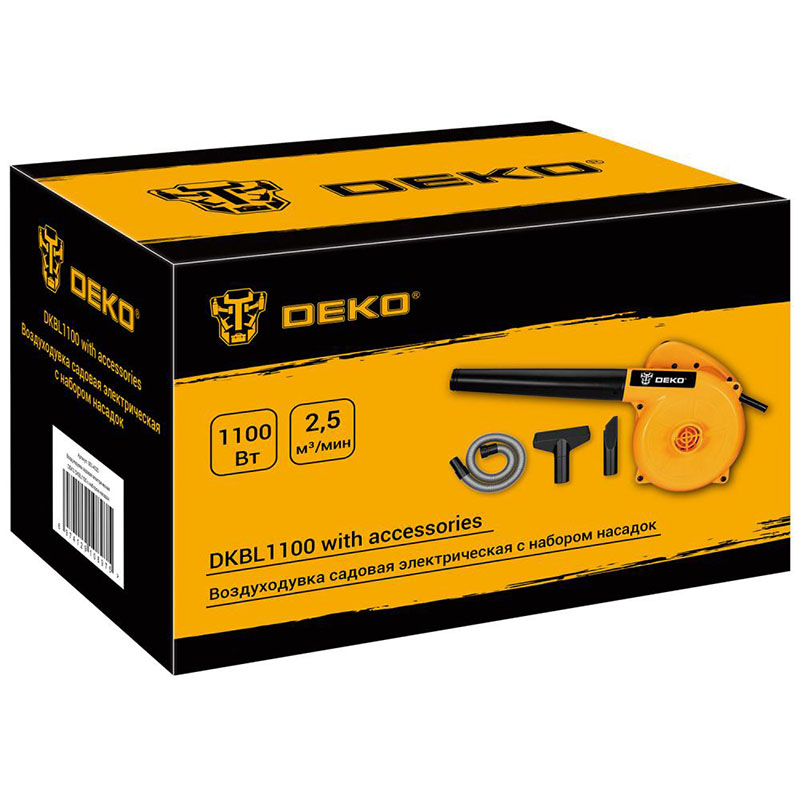 Воздуходувка садовая электрическая Deko DKBL1100, 063-4520 (с набором насадок) в Туле