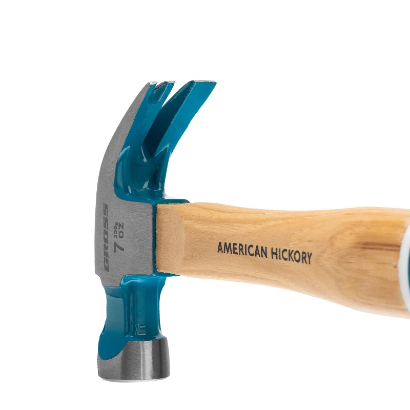 Молоток-гвоздодер Gross AMERICAN HICKORY 10414, 200 г, угол 45, магнит, обрезиненная рукоятка  в Туле
