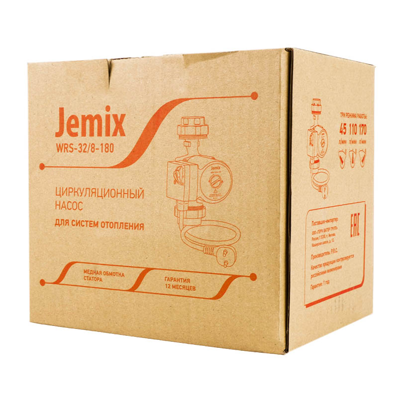 Циркуляционный насос Jemix WRS-32/8-180 с кабелем в Костроме