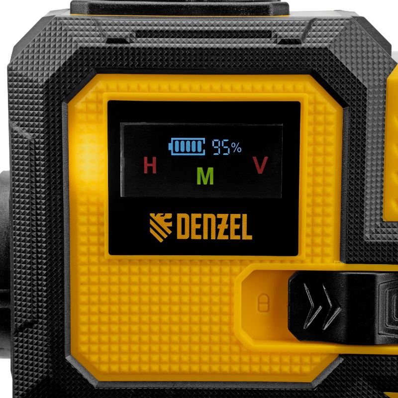 Лазерный уровень мультипризменный Denzel DLV-360-4C 35081, 30 м, зеленый луч, Li-Ion 2,4 Aч, кейс в Александрове