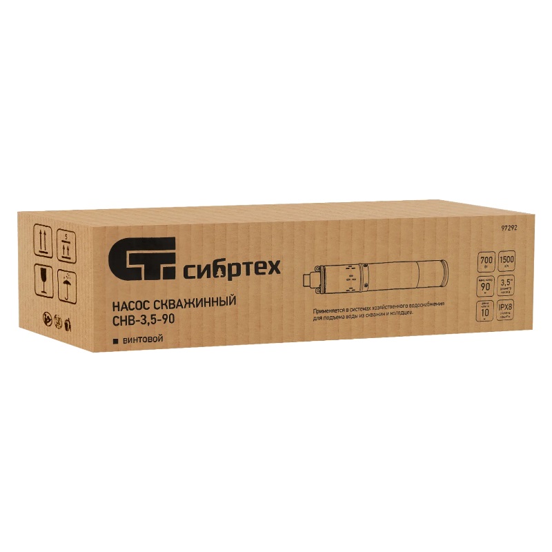 Скважинный насос Сибртех СНВ-3,5-90 97292 (винтовой, напор 90 м) в Иваново