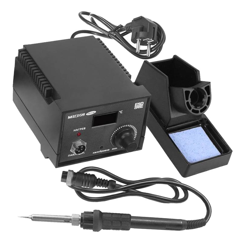 Малогабаритная паяльная станция Мегеон 00336 к0000019535 регулируемая