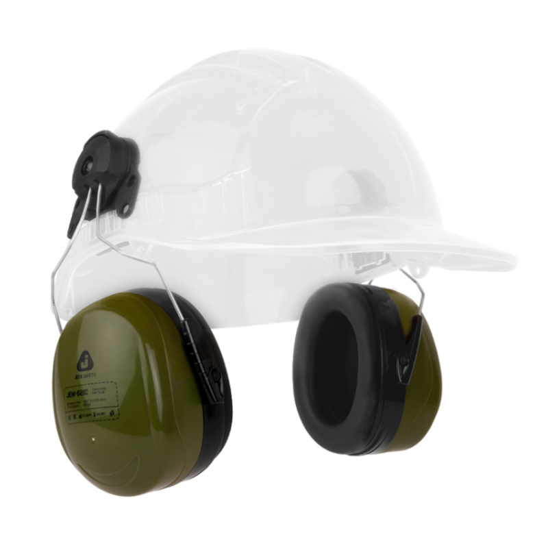 Наушники противошумные Jeta Safety JEM-621 Clamor Max, с разъемом на каску, цвет оливковый, 35 дБ