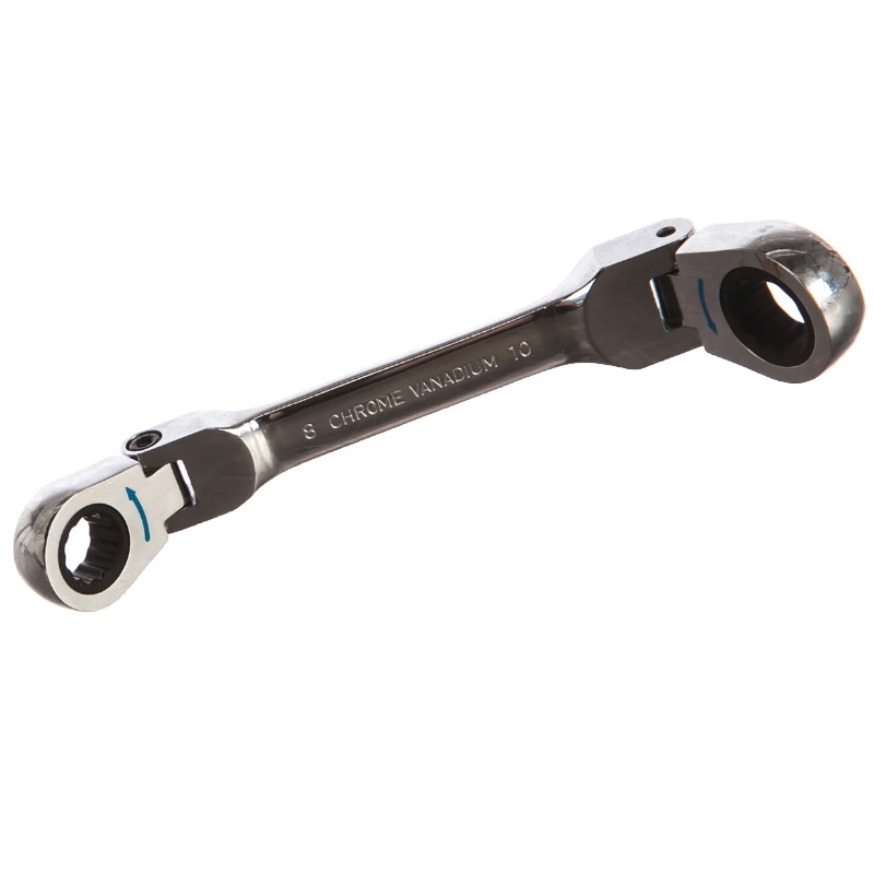 Ключ накидной шарнирный JTC JTC-5033, с трещоткой 8х10, длина 125 мм