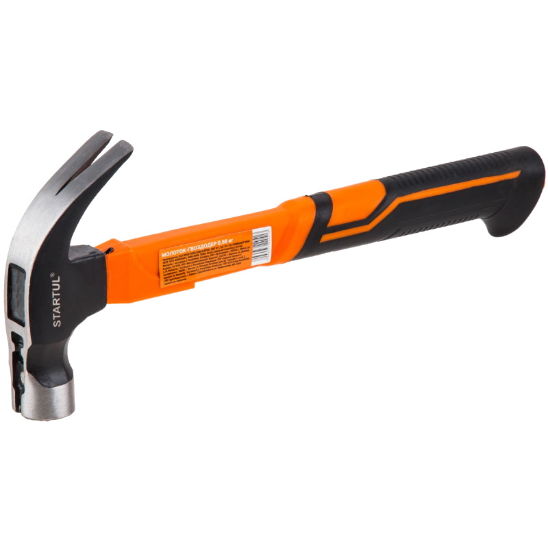 Молоток-гвоздодер Startul PROFI ST2204-05 056 кг с магнитом фиберглассовая рукоятка 530₽