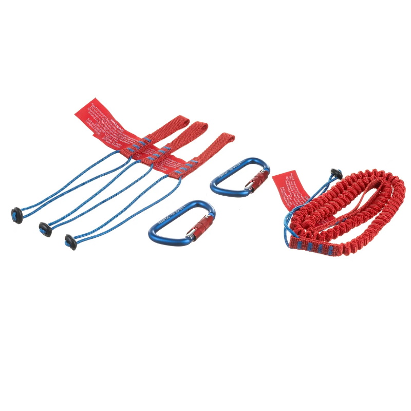 Система страховки инструмента в наборе Knipex KN-005004TBK, 6 пр., строп 1 шт, адаптер 3 шт, карабин 2 шт