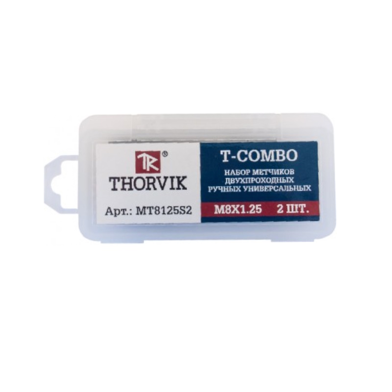 Набор метчиков Thorvik T-COMBO MT508S2 052813, двухпроходных ручных универсальных М5х0.8, HSS-G, 2 шт.  в Иваново