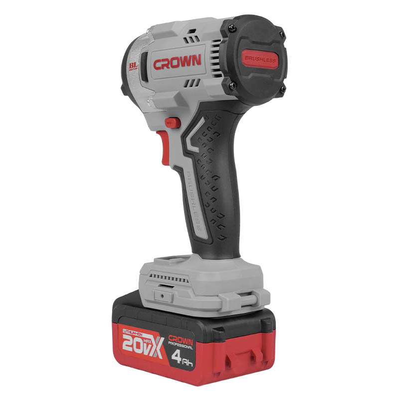 Аккумуляторный ударный гайковерт Crown CT22062HX-4 BMC, 20 В, 550 Нм, 1/2"