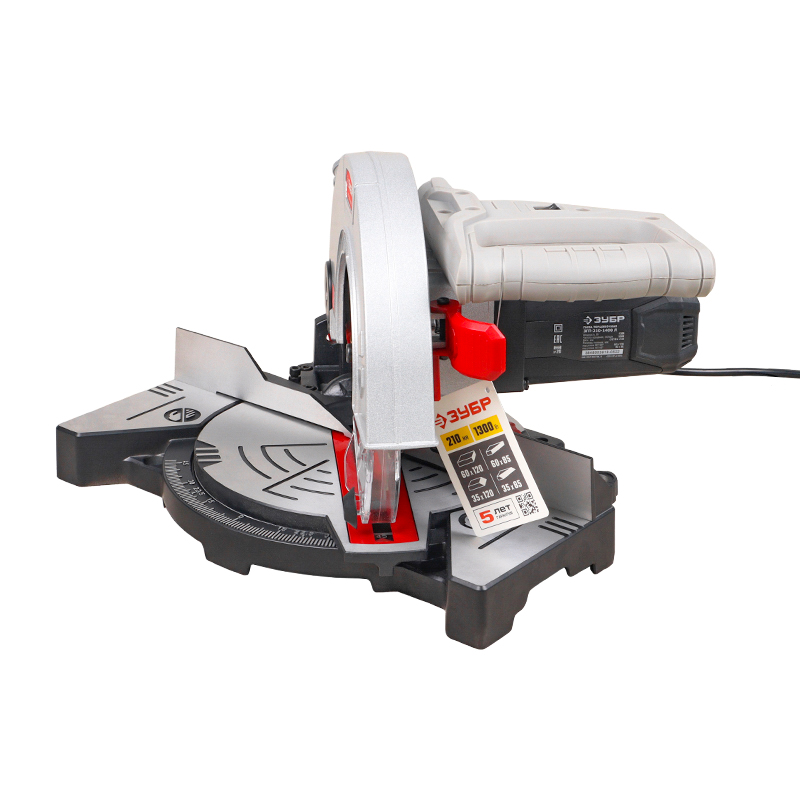 Торцовочная пила Зубр ЗПТ-210-1400 Л (электрическая, ширина пропила под углом 85-120 мм)