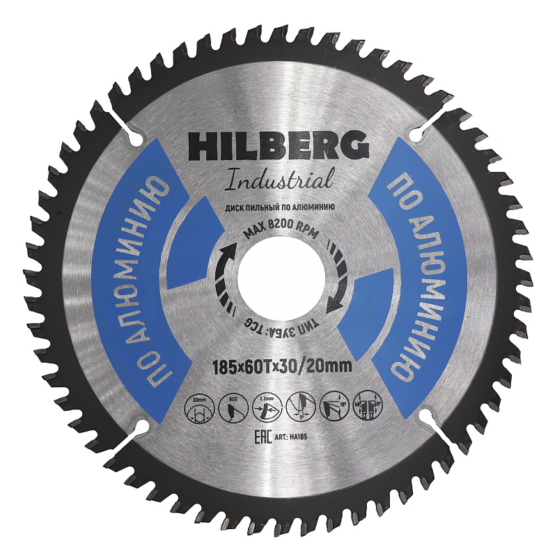 Диск пильный Hilberg Industrial HA185 по алюминию 185302060Т 1116₽