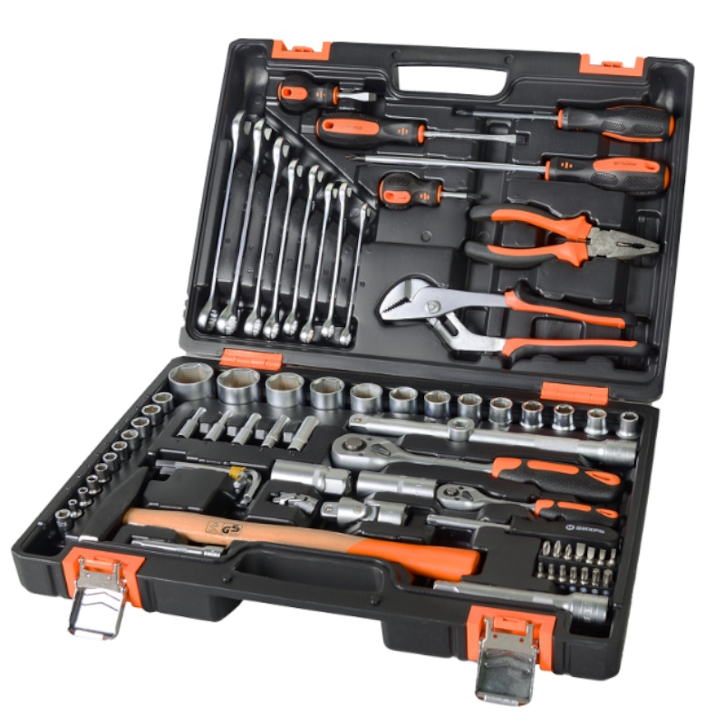 Набор инструментов Вихрь 73/6/7/4, CrV, 1/2", 1/4", 76 предметов