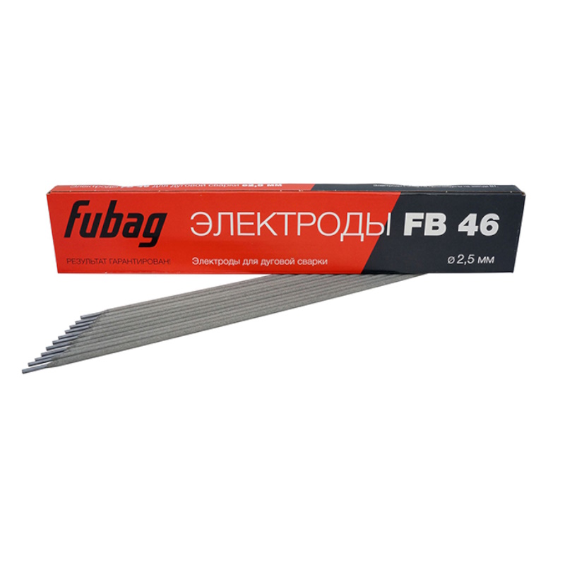 Электрод сварочный Fubag FB46 D25 мм 38855 с рутилово-целлюлозным покрытием пачка 09 кг 420₽