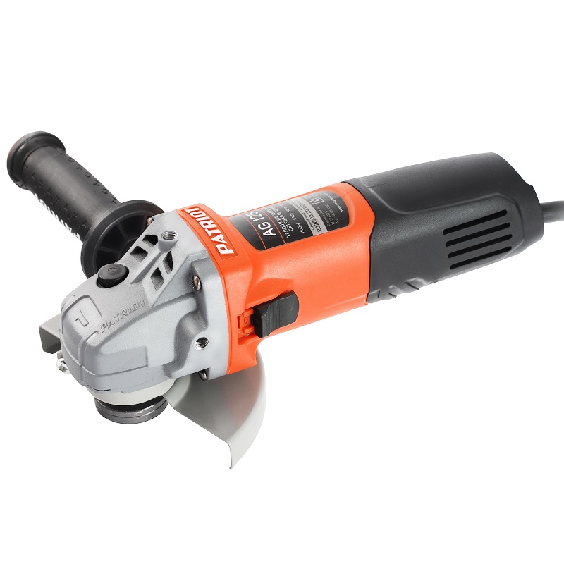 Сетевая УШМ Patriot AG 126 (макс вращение круга 11000 оборотов/мин, вес инструмент 2.5 кг, бытовая)